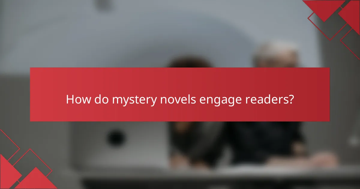 How do mystery novels engage readers?