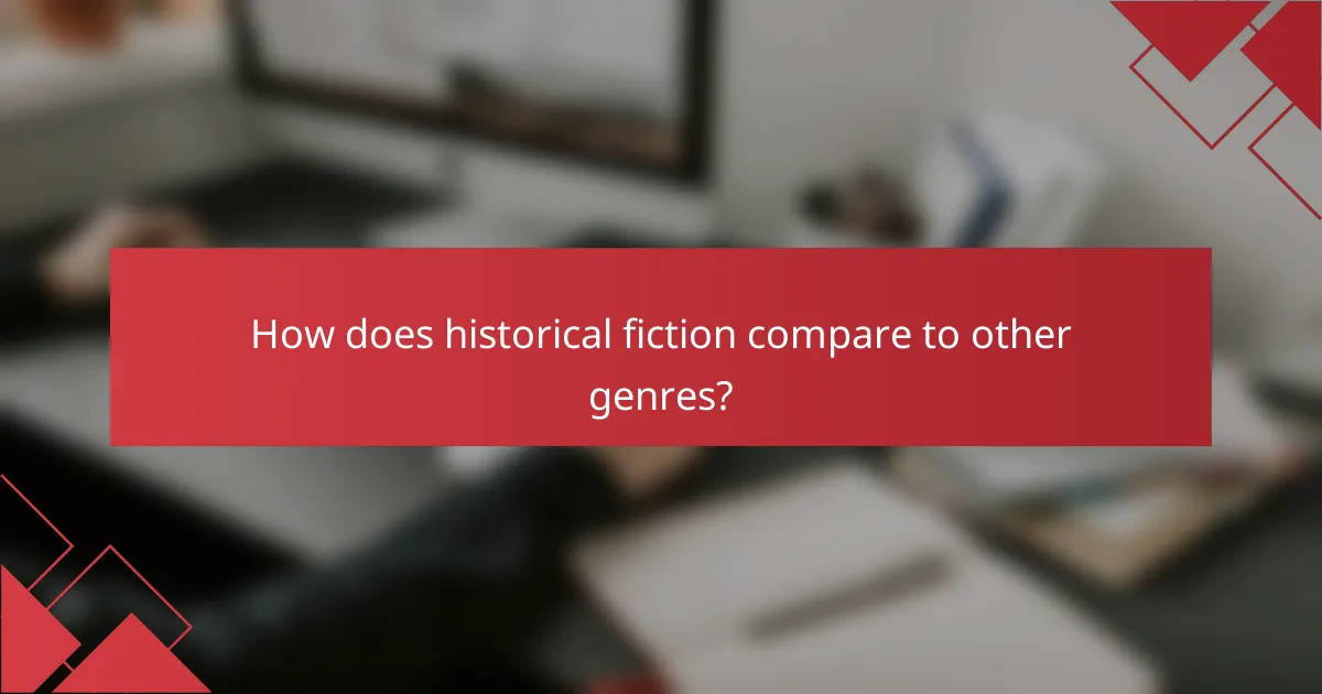 How does historical fiction compare to other genres?