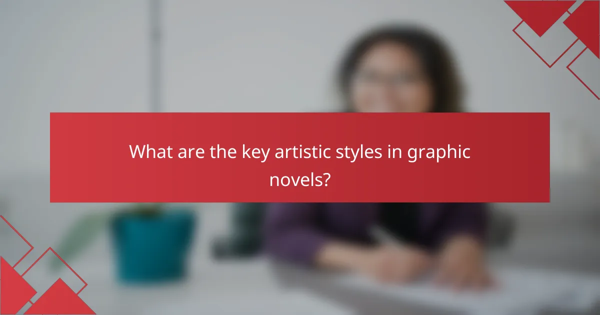 What are the key artistic styles in graphic novels?