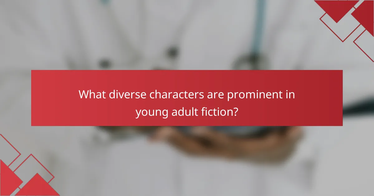 What diverse characters are prominent in young adult fiction?