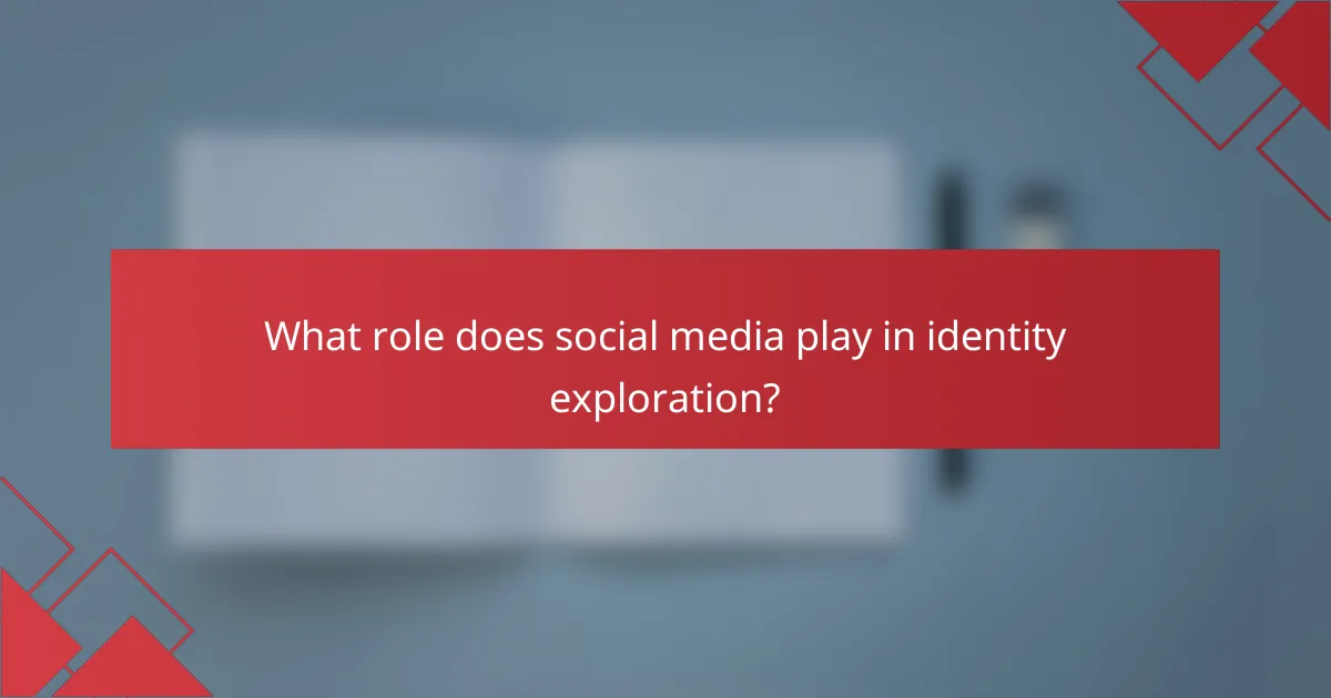 What role does social media play in identity exploration?